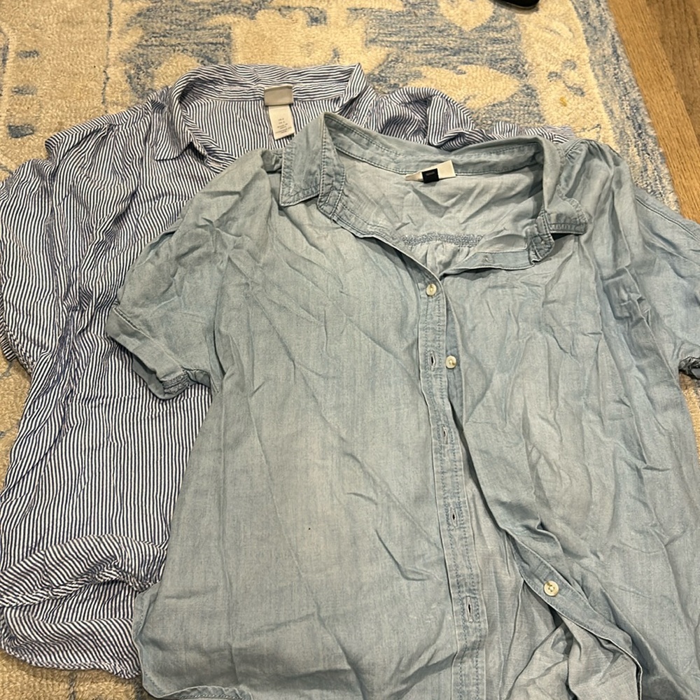 Blue Jean and Blue/White stripe Tops